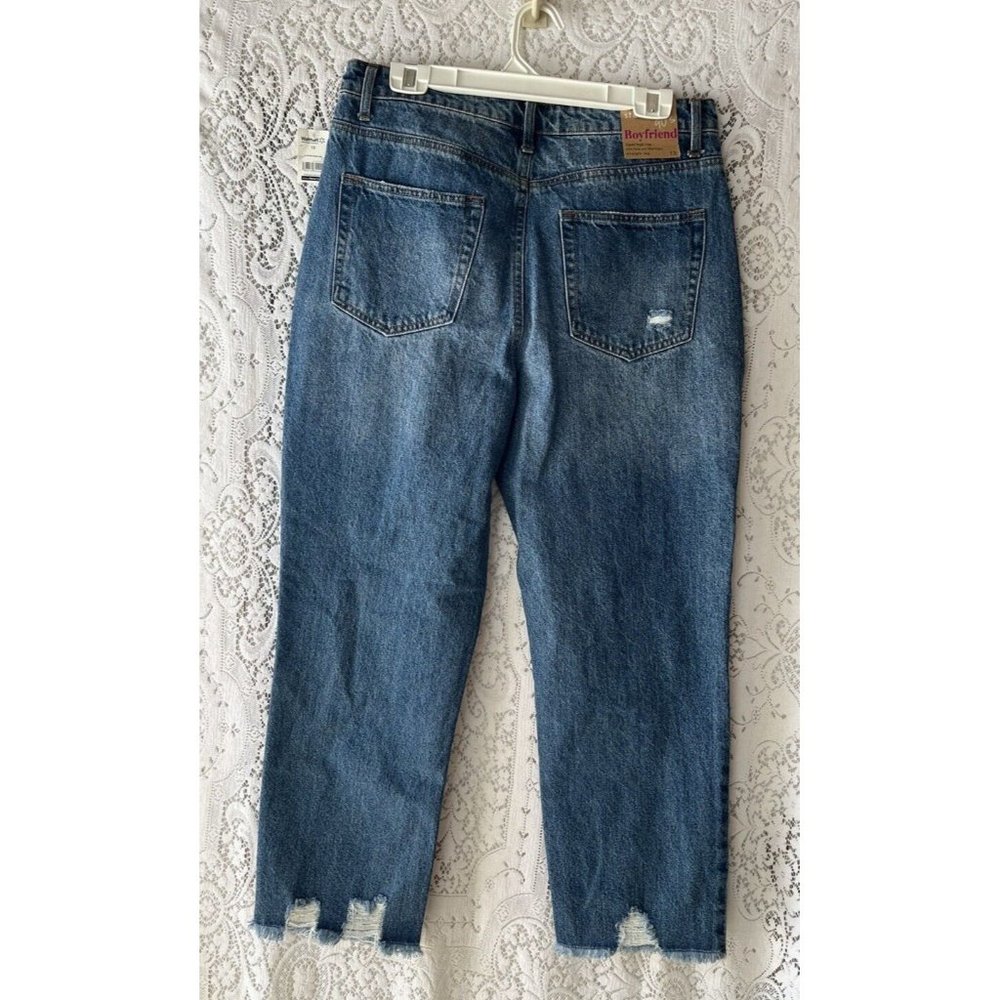 Vanilla Star Dark Blue Ripped Boyfriend Jeans - Picture 5 of 9
